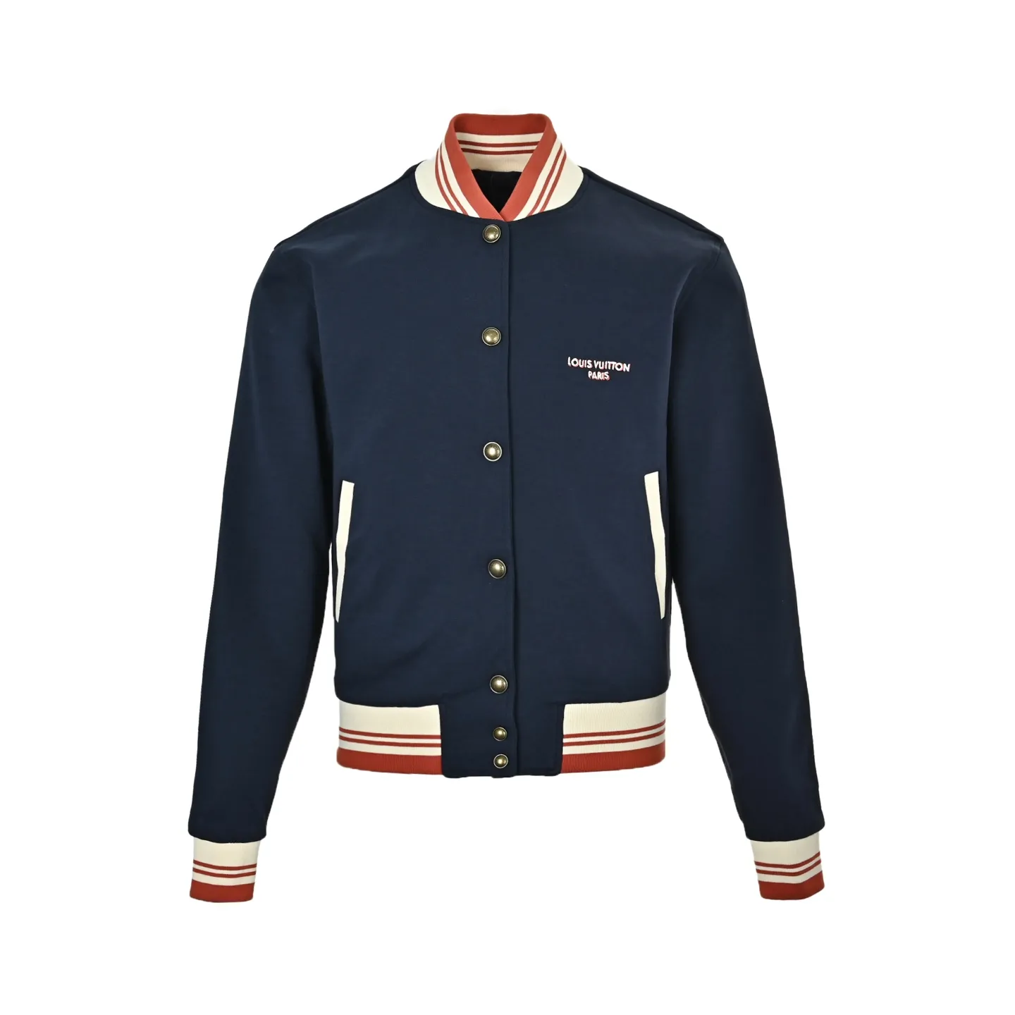 Louis Vuitton/Louis Vuitton 26Fw contrasting letter embroidered baseball jacket